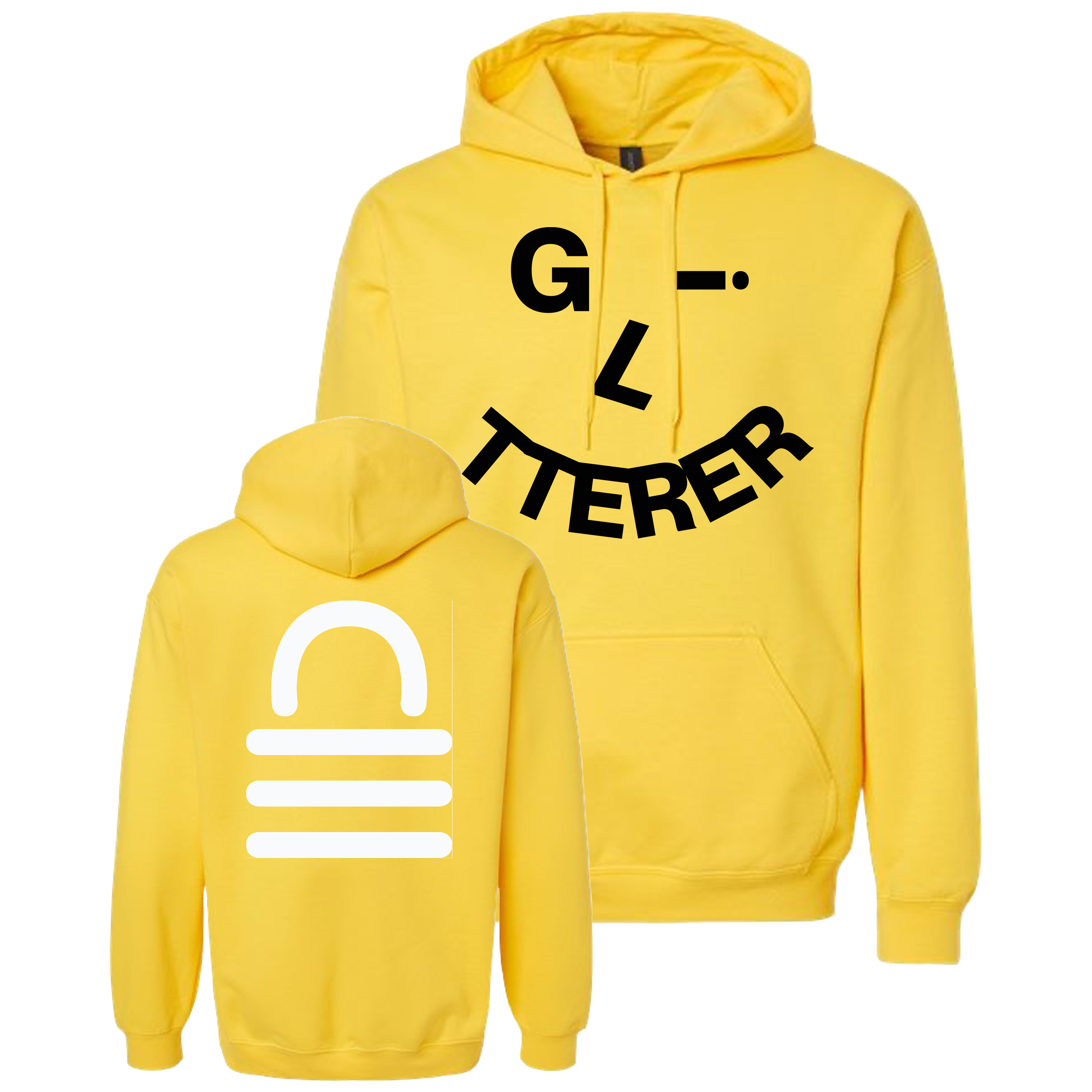 Glitterer 'Smiley Face' Hoodie • Devil Dog Distro