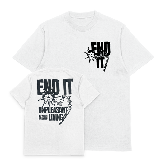 End It "Unpleasant Living" White T-Shirt