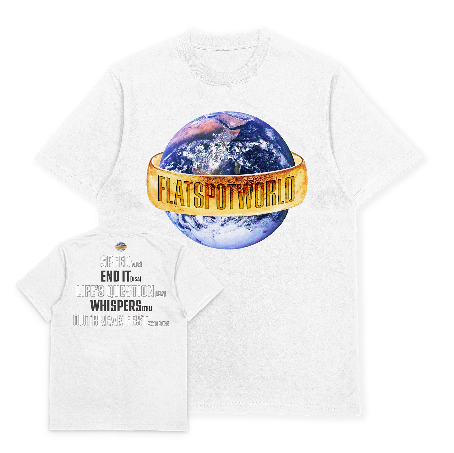 "Flatspot World EU/UK Tour" White T-Shirt