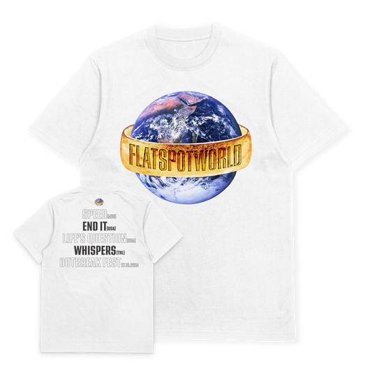 "Flatspot World EU/UK Tour" White T-Shirt