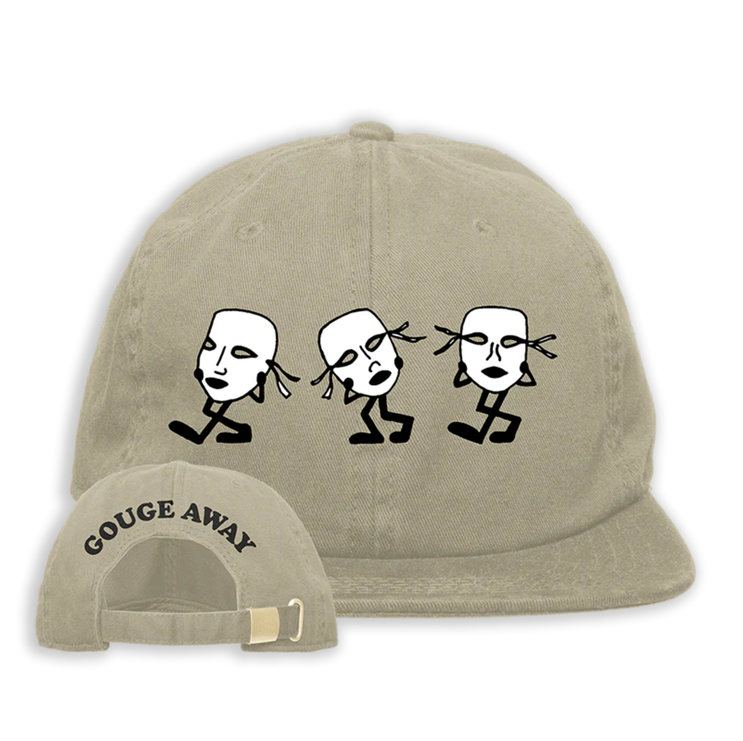 Gouge Away "Masks" Khaki Dad Hat
