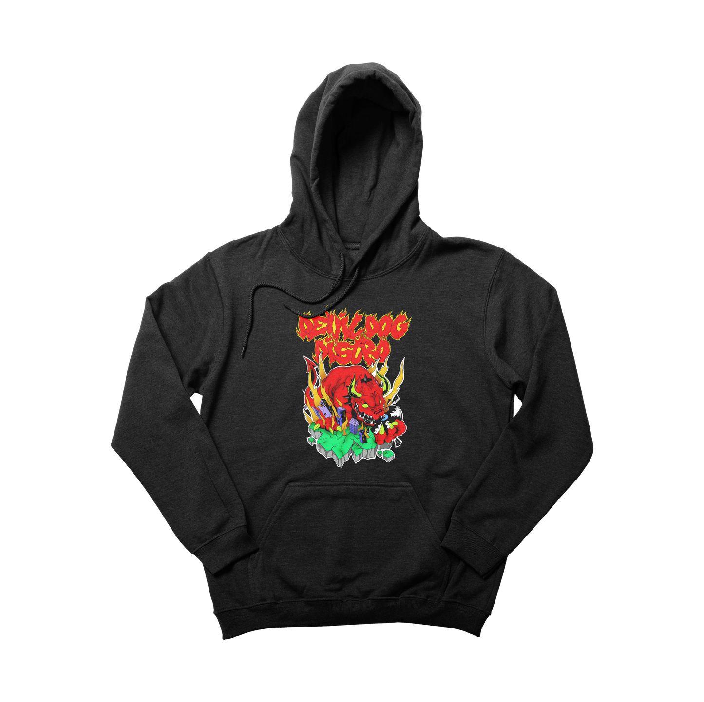 "Demon Devil Dog" Black Hoodie