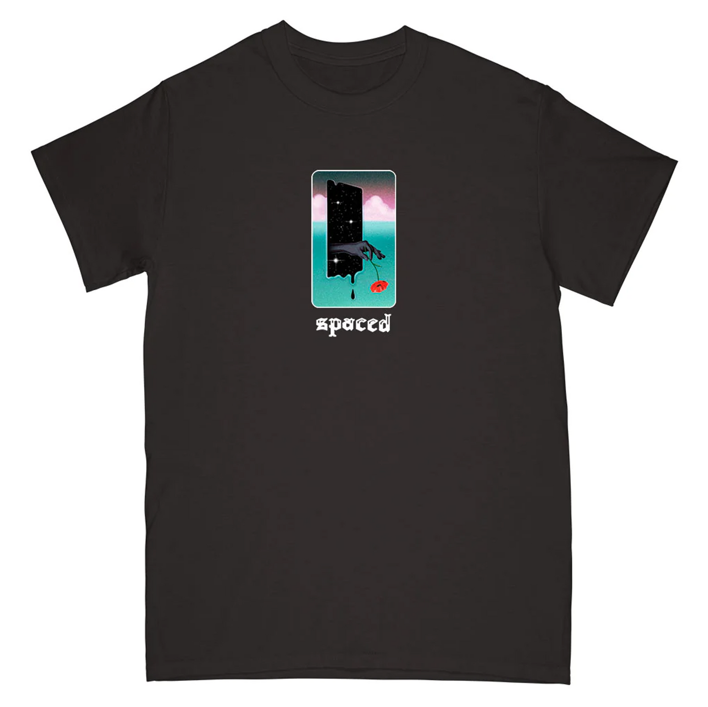 Spaced "The Rose" Black Shirt